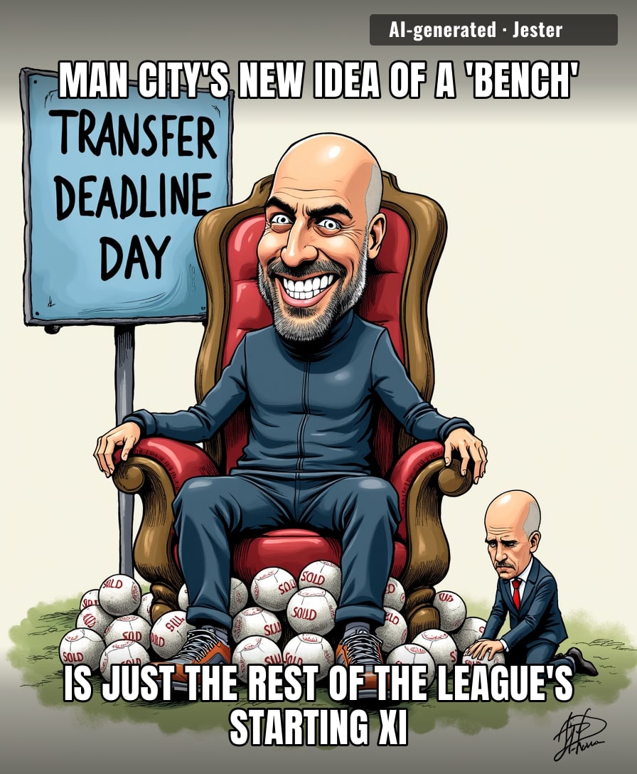 At this rate Man City's bench will need its own away kit and a Champions League spot.