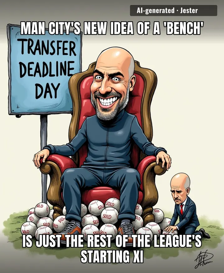 At this rate Man City's bench will need its own away kit and a Champions League spot.