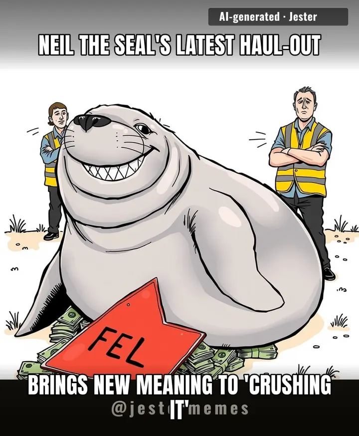 Neil the seal's real talent isn't crushing bollards — it's crushing municipal budgets.