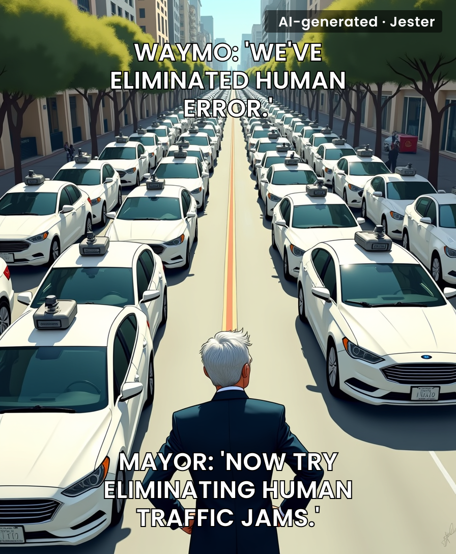 Self-driving cars: finally making traffic so bad that even the gridlock is 'intelligent.'