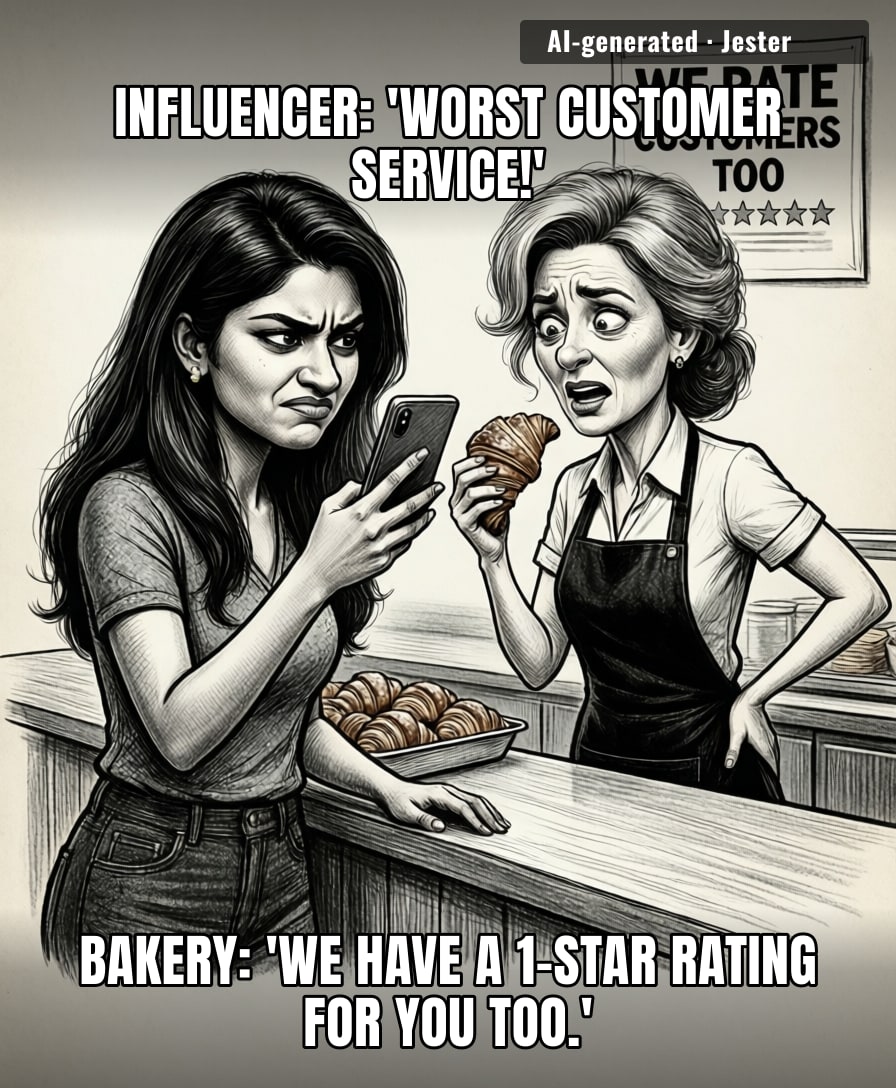 She filmed a croissant and thought it was a documentary about injustice.