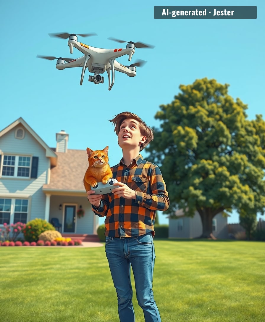 Somewhere out there, a cat is living its best life with a stolen $500 drone.