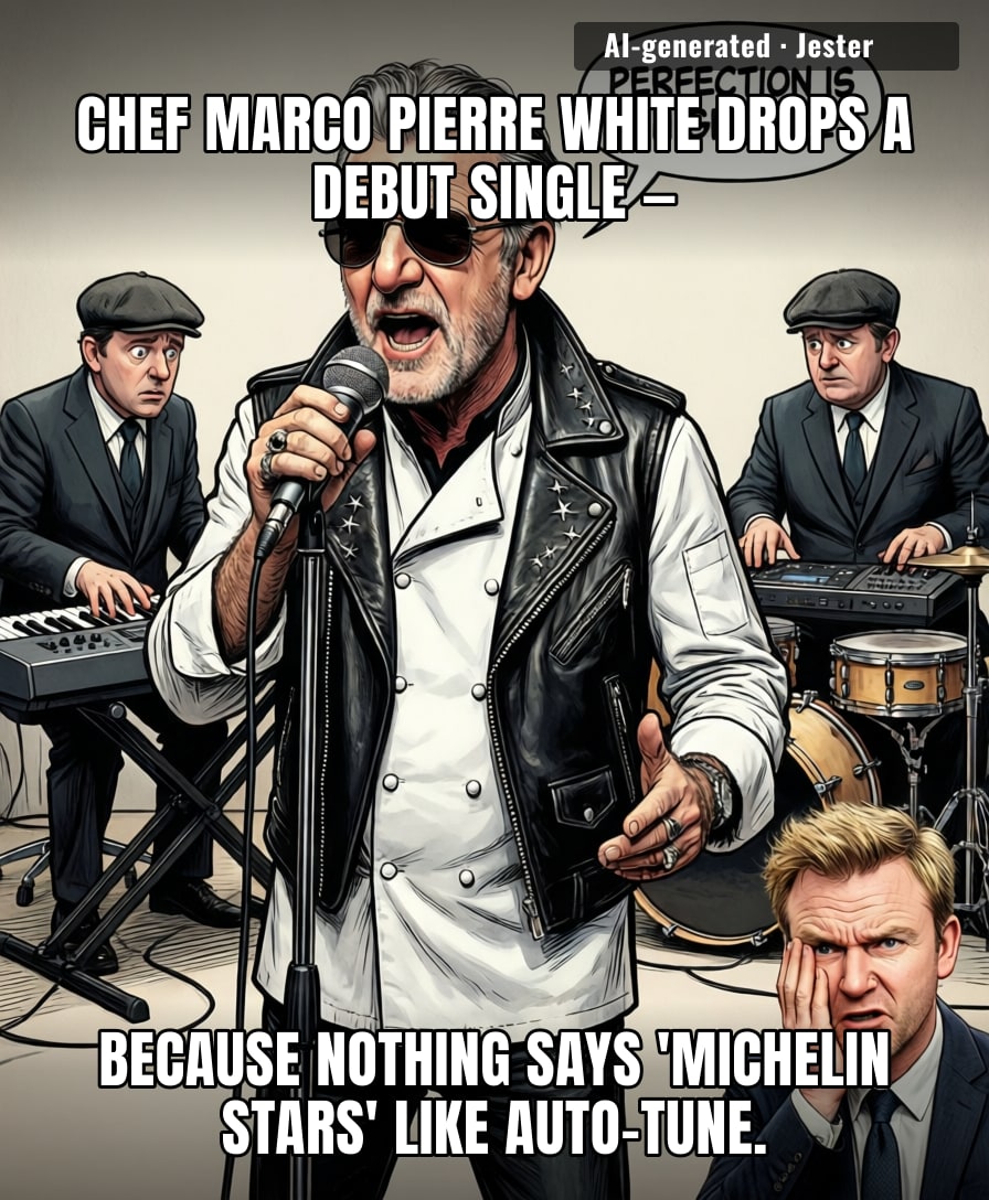 The man who made Gordon Ramsay cry is now making us all cry with a debut single — some chefs just can't handle being off the heat.