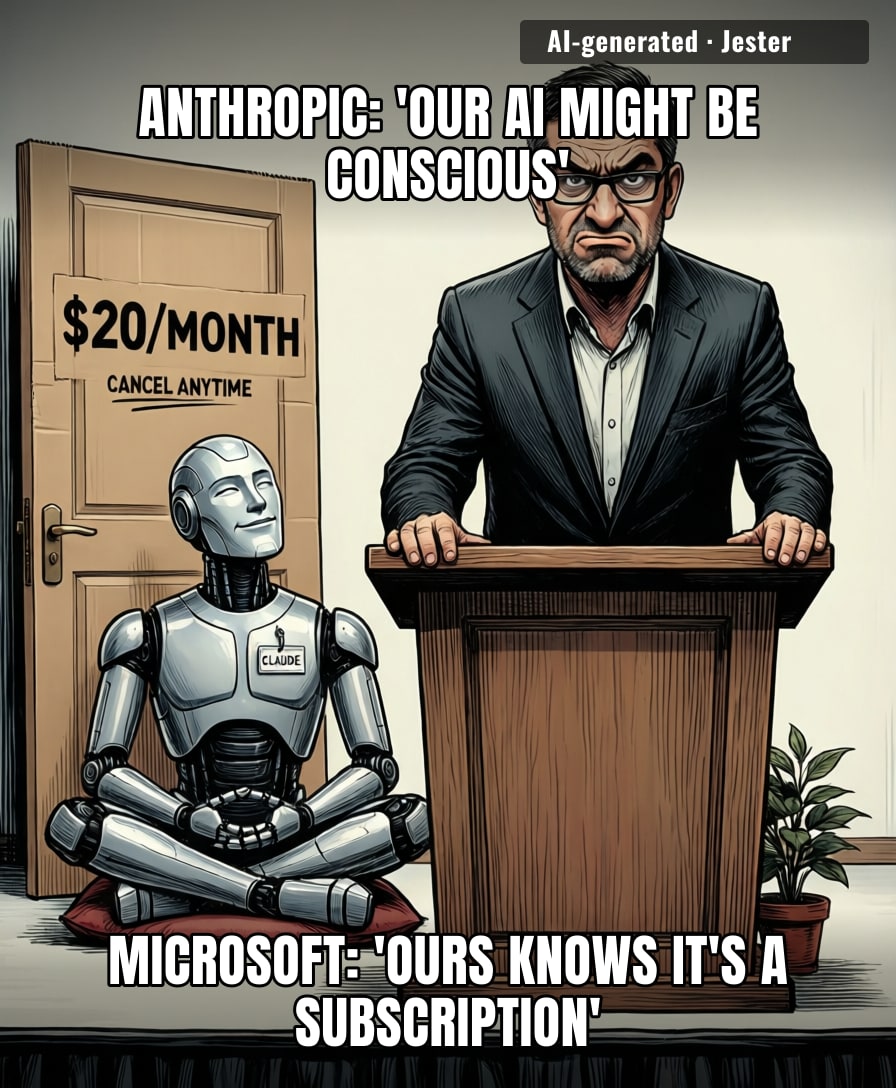 Microsoft out here selling premium anxiety, $20 a month, cancel anytime.