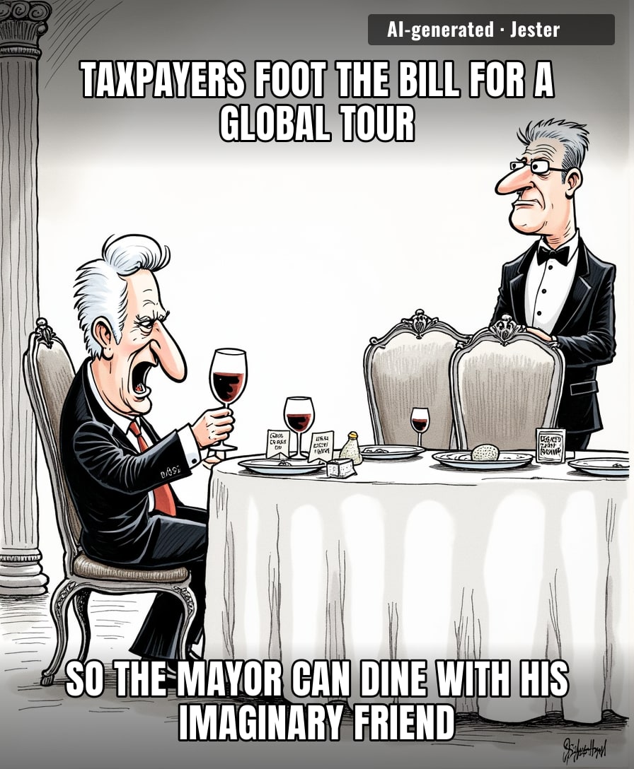 Gold Coast Mayor claims he had dinner with Trump, but the only thing that actually showed up was the bill.