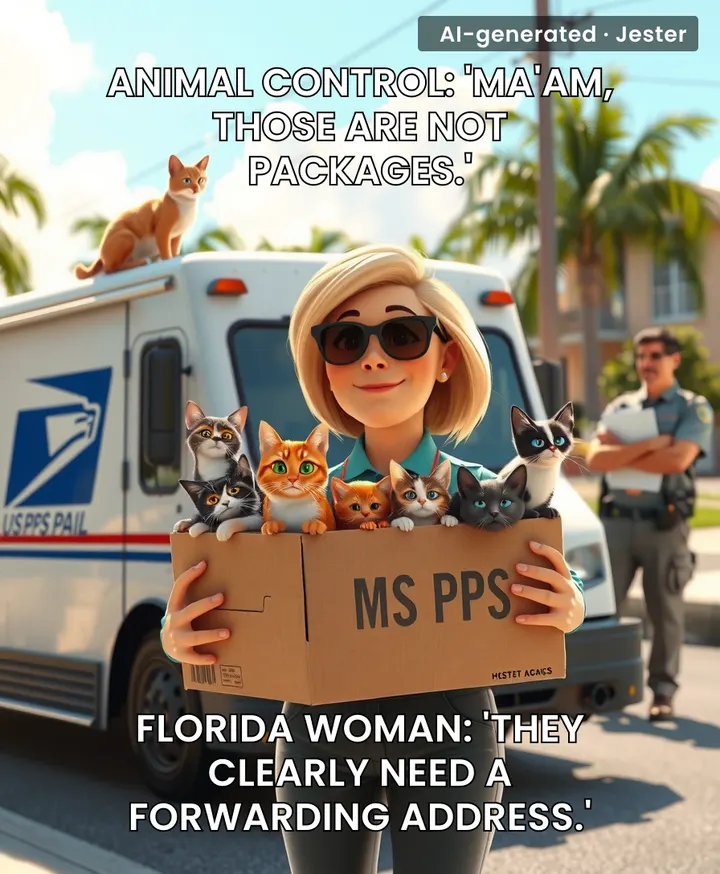 The only thing more determined than a Florida woman rescuing cats is the city's animal control budget, which she single-handedly justifies.