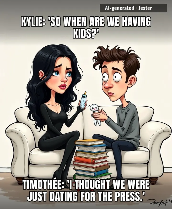 I can't wait for the kid to be born with a Kylie lip kit and a Chalamet cheekbone.