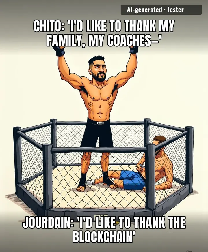 Jourdain's corner threw in the towel, the ref, and a hardware wallet