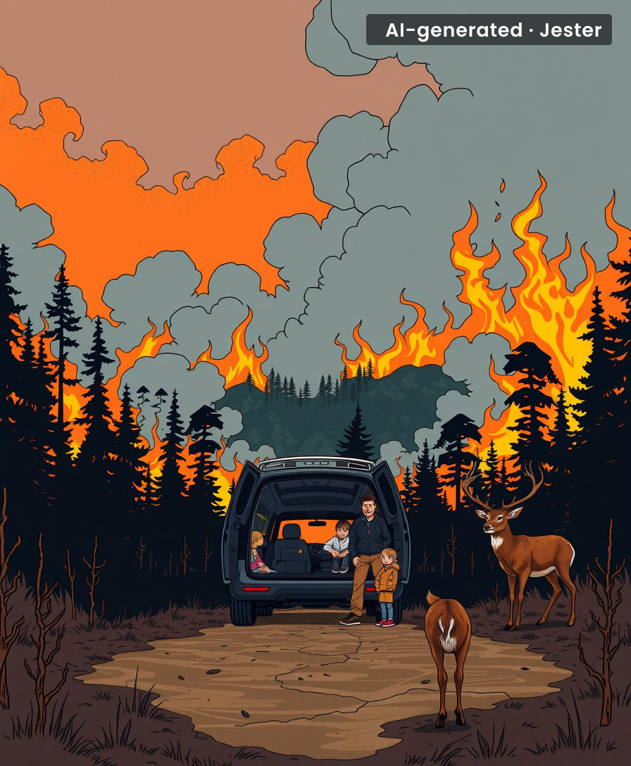 The only thing Scottish enough to cancel a camping trip? A wildfire named after a 1980s arcade game.