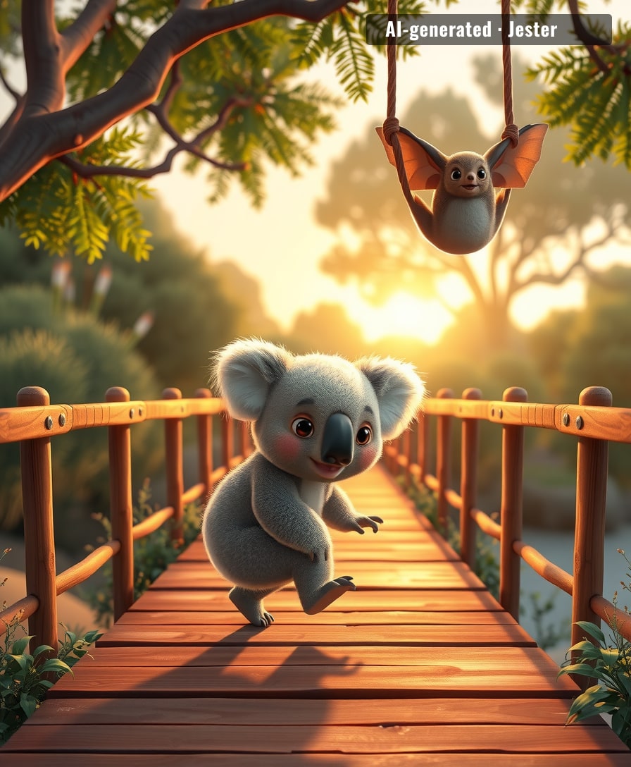 Somewhere, a koala just sent a Google Maps review: 'Best bridge ever — no cars, all trees.'