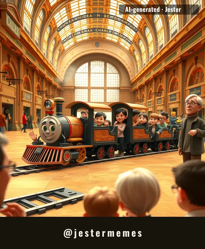 Nothing says 'wholesome' like a tiny train running circles around your expectations for a free family outing.