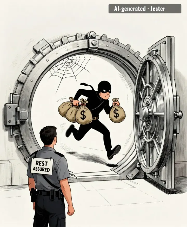 the vault's empty but the press release is fully funded