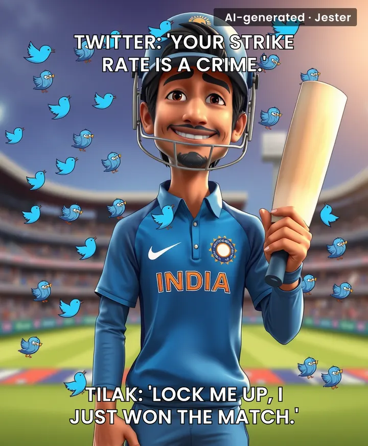 Tilak Varma's strike rate 'problem': scoring slower than a dial-up connection, yet still winning.