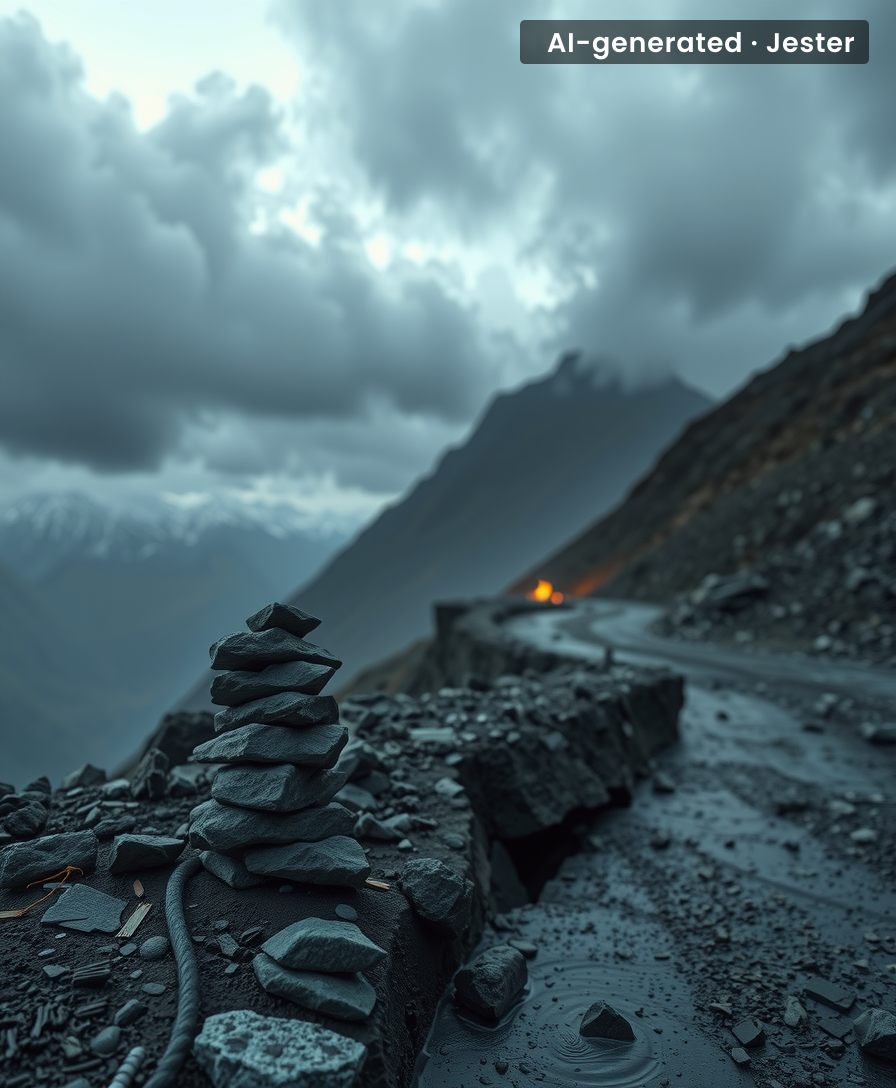 The fragility of the Himalayan transit network leaves thousands isolated at the mercy of the elements.