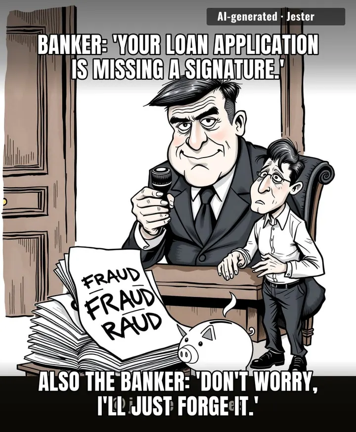 When the bank's own internal audit is just a bunch of guys playing 'who can hold a straight face while shredding the truth' for a bonus.