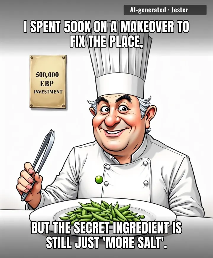 Marco Pierre White spent half a million on renovations just to make sure the bill is as inflated as the soufflé.