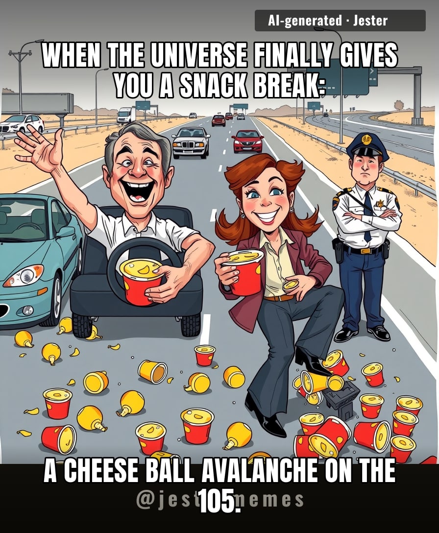Finally, a highway pileup I can snack on while I'm stuck in it.