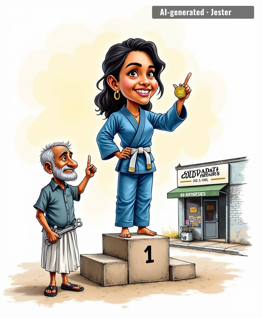 The bicycle repairman's daughter just fixed India's medal count — some things run in the family.