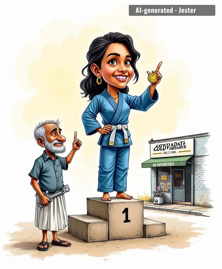 The bicycle repairman's daughter just fixed India's medal count — some things run in the family.