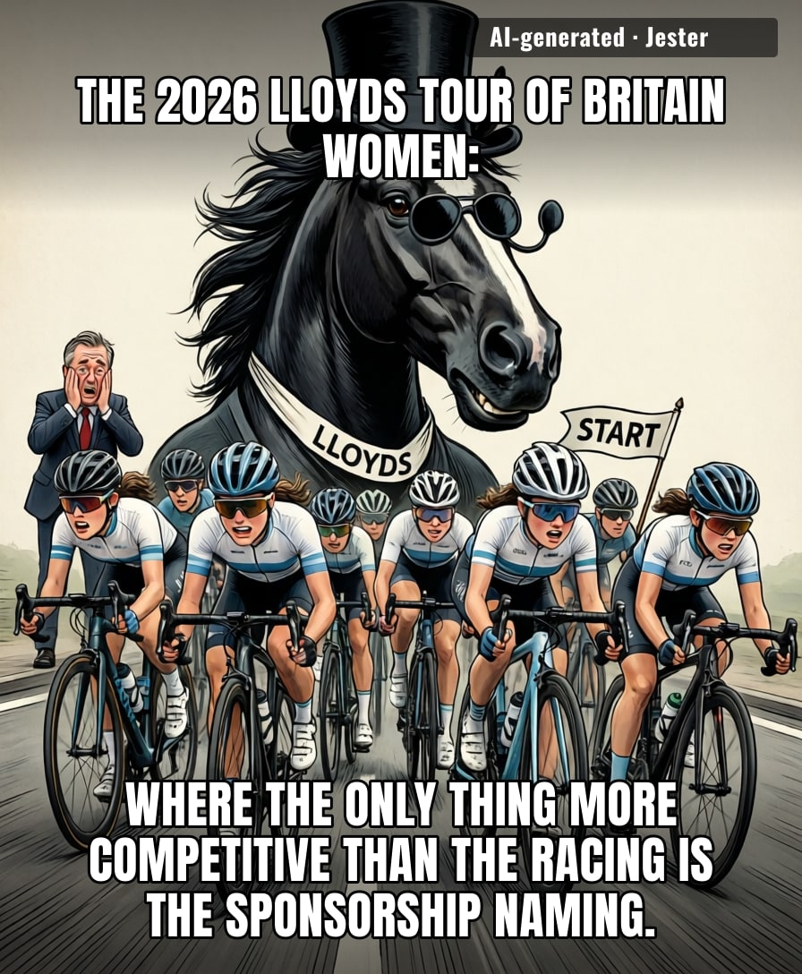 Lloyds Bank just bought the Tour of Britain Women, because nothing says 'women's sport' like a 250-year-old banking brand.