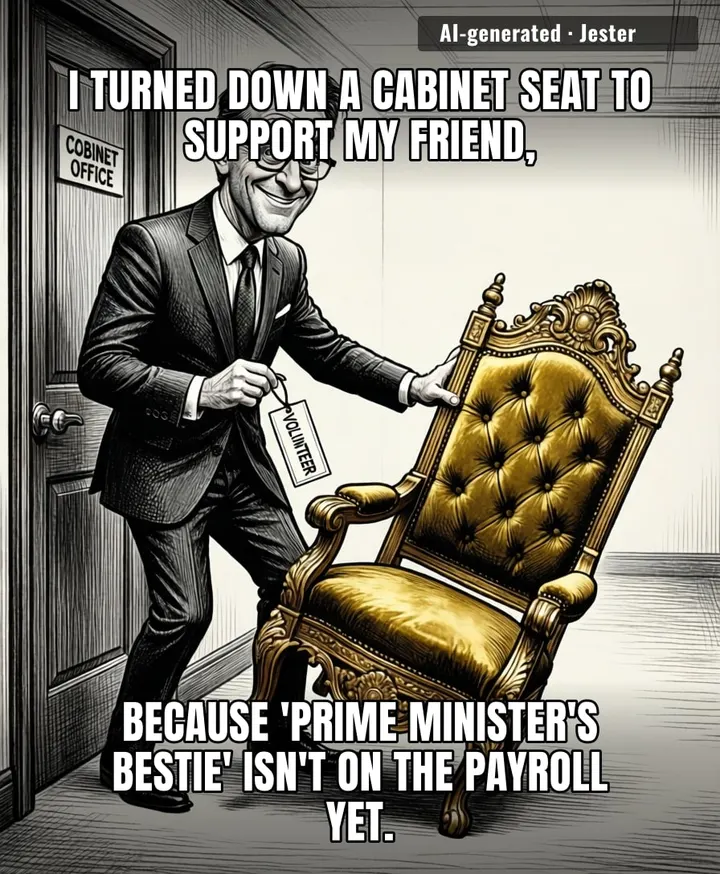 When the internship is so unpaid you have to pretend it’s a principled stand.