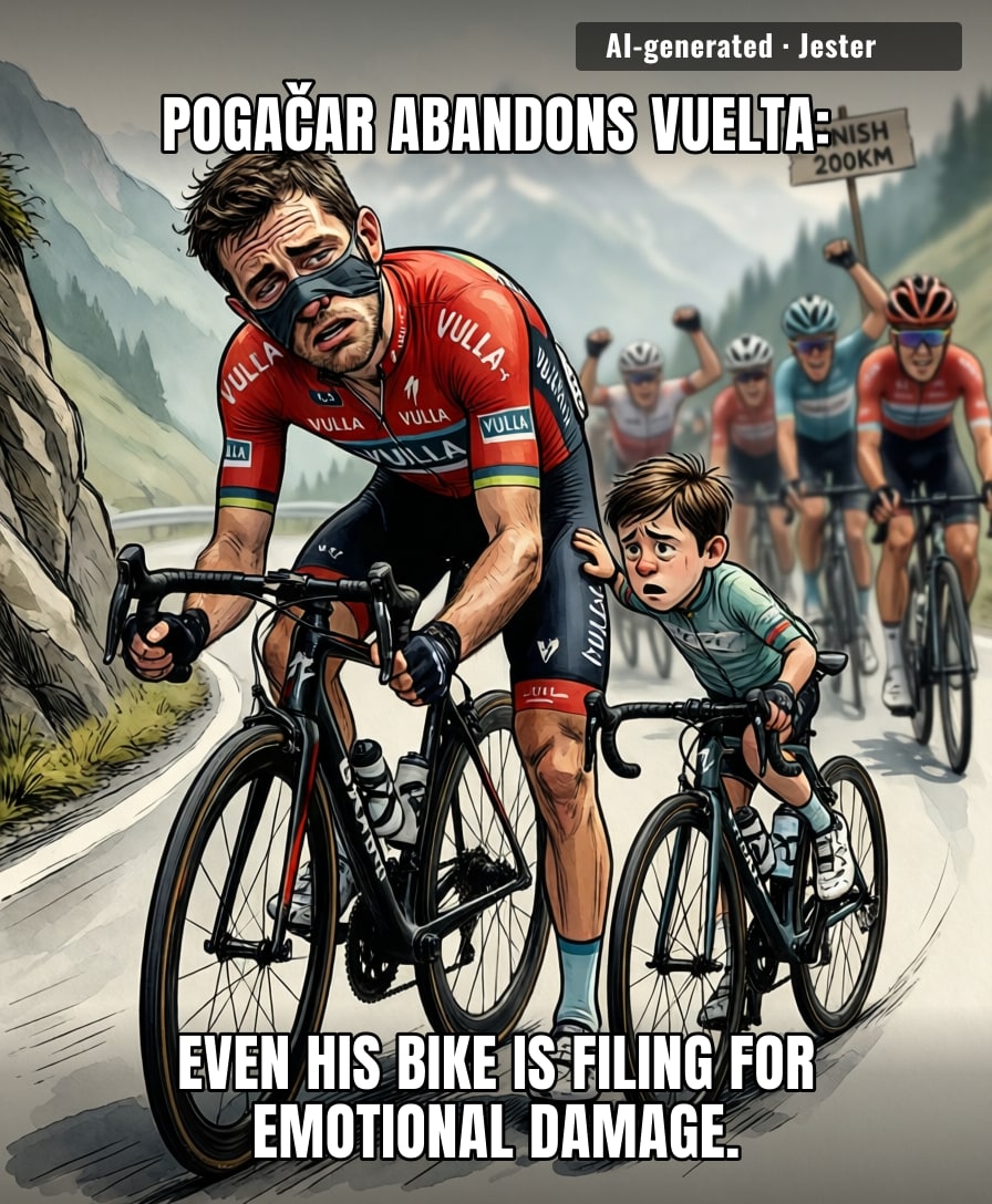 Even the mountains are like, 'We didn't make him leave, the floor did.'