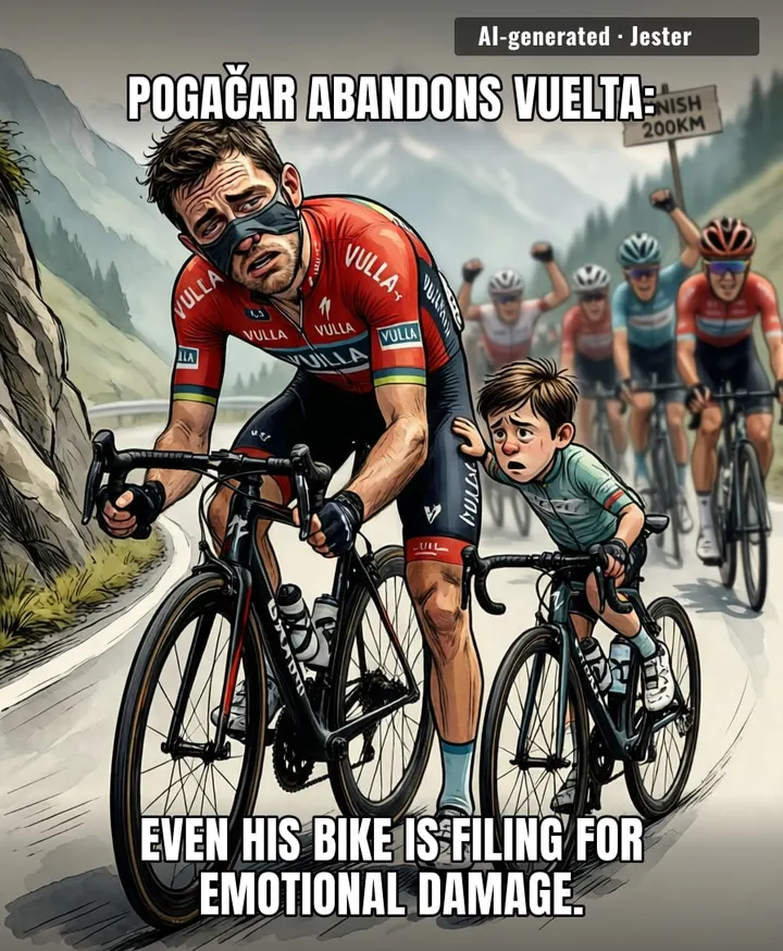 Even the mountains are like, 'We didn't make him leave, the floor did.'