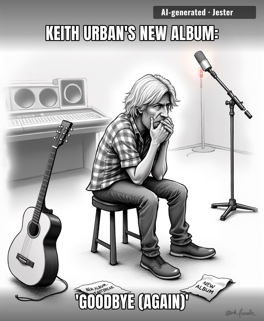 Keith Urban's next album should just be a 12-track loop of 'I guess I'll just keep writing songs about you'.