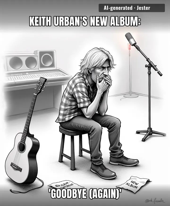 Keith Urban's next album should just be a 12-track loop of 'I guess I'll just keep writing songs about you'.