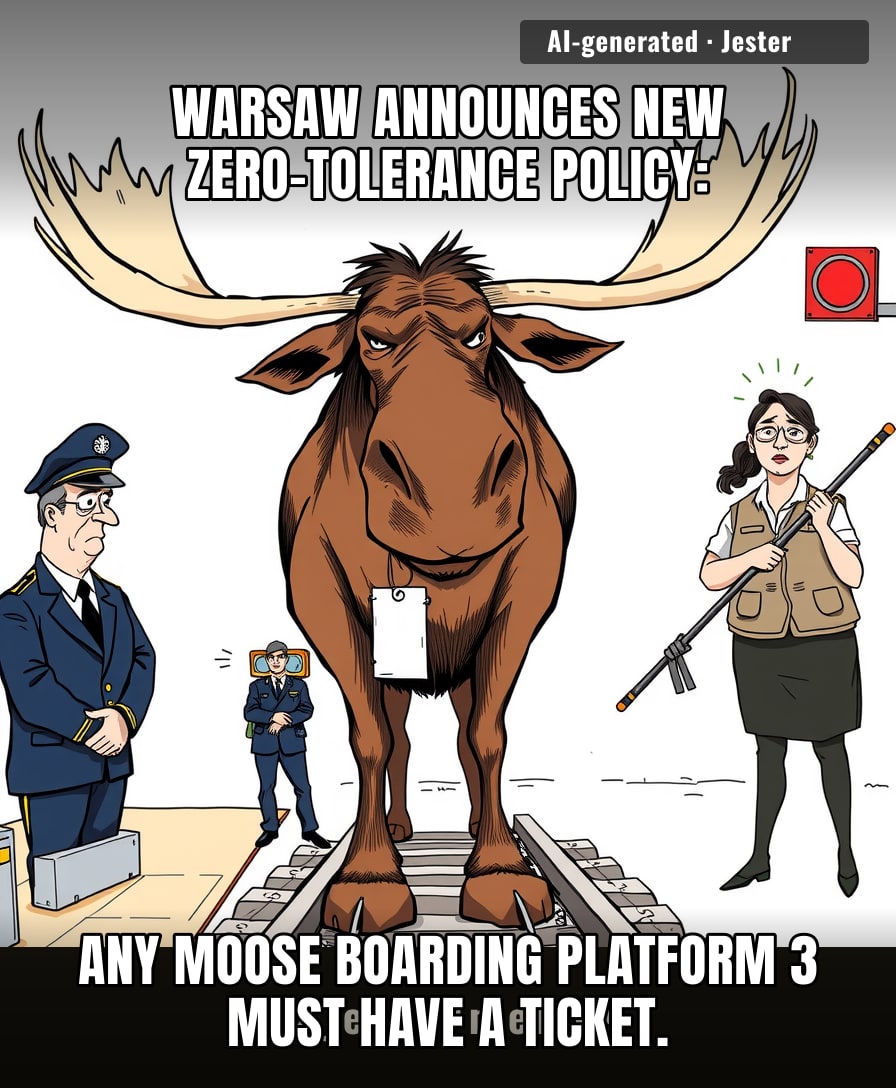 Poland spent two hours negotiating with a moose. The moose spent two hours not knowing Poland exists.
