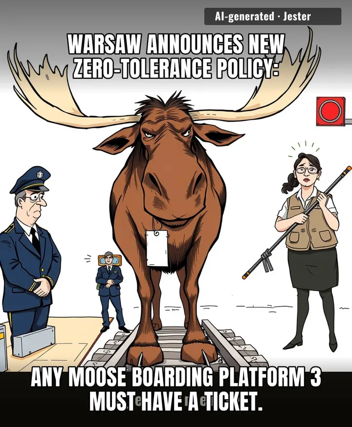 Poland spent two hours negotiating with a moose. The moose spent two hours not knowing Poland exists.