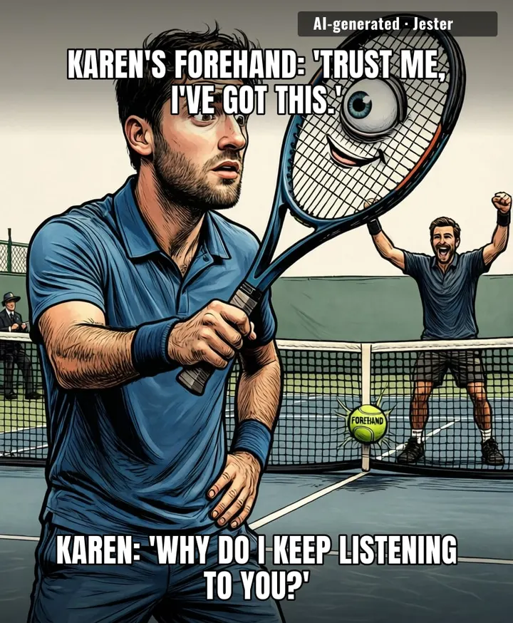 Karen Khachanov's forehand filed for divorce mid-match, citing irreconcilable differences with the net.