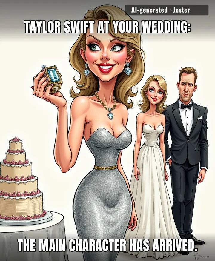 When the bride's biggest accessory at her own wedding is the guest list, you know you're the opener act.