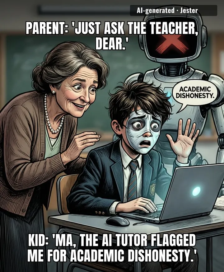 Our parents' advice was written for a world where the worst classroom threat was a paper cut, and now it's getting kids flagged by AI.