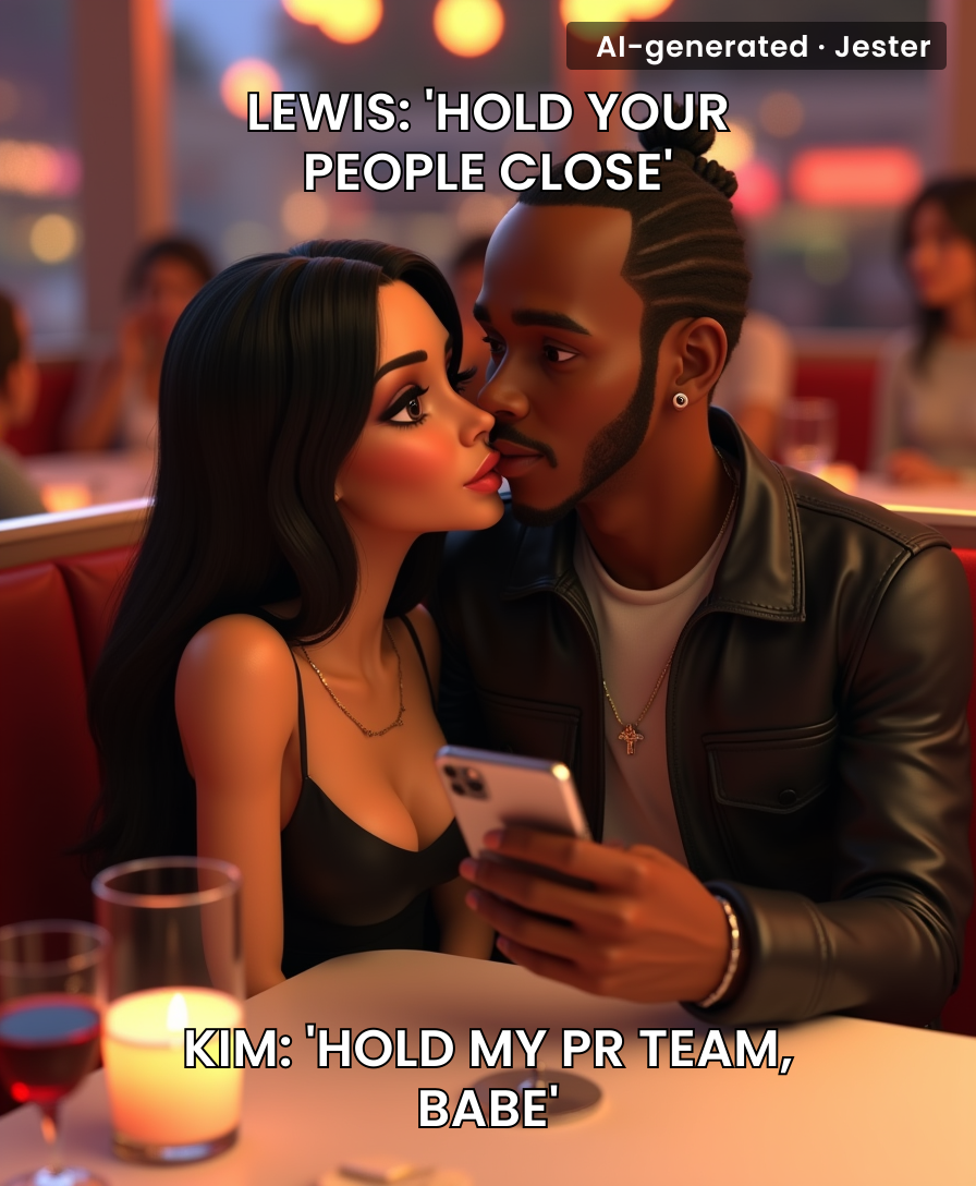 Kim Kardashian and Lewis Hamilton: the only couple where both are in the driver's seat.