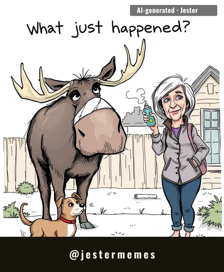 The moose read the label, saw 'bears only,' and took it personally.