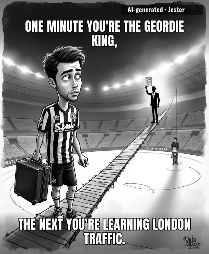 Newcastle fans are currently watching their captain pack his bags for London faster than a primary schooler realizes their ice cream fell in the dirt.