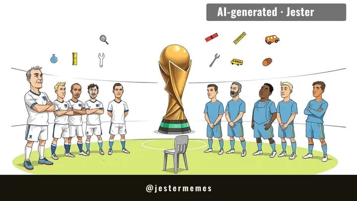 the taxi driver is on the bench. the bus driver is up top. the barista is in goal and honestly? player of the match.
