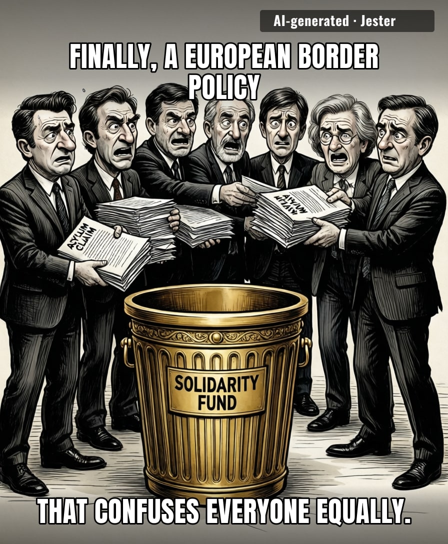 The EU treating migration like a hot potato is the only sport where the ball is made of human rights and the spectators are all just hoping it lands in someone else's yard.