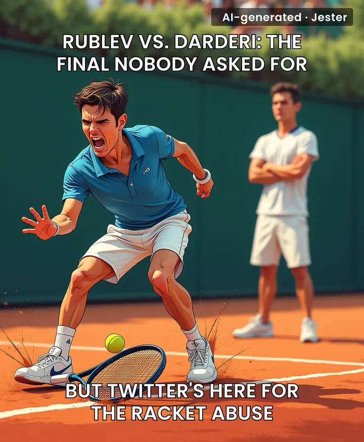 Darderi's game plan: outlast Rublev's racket supply.