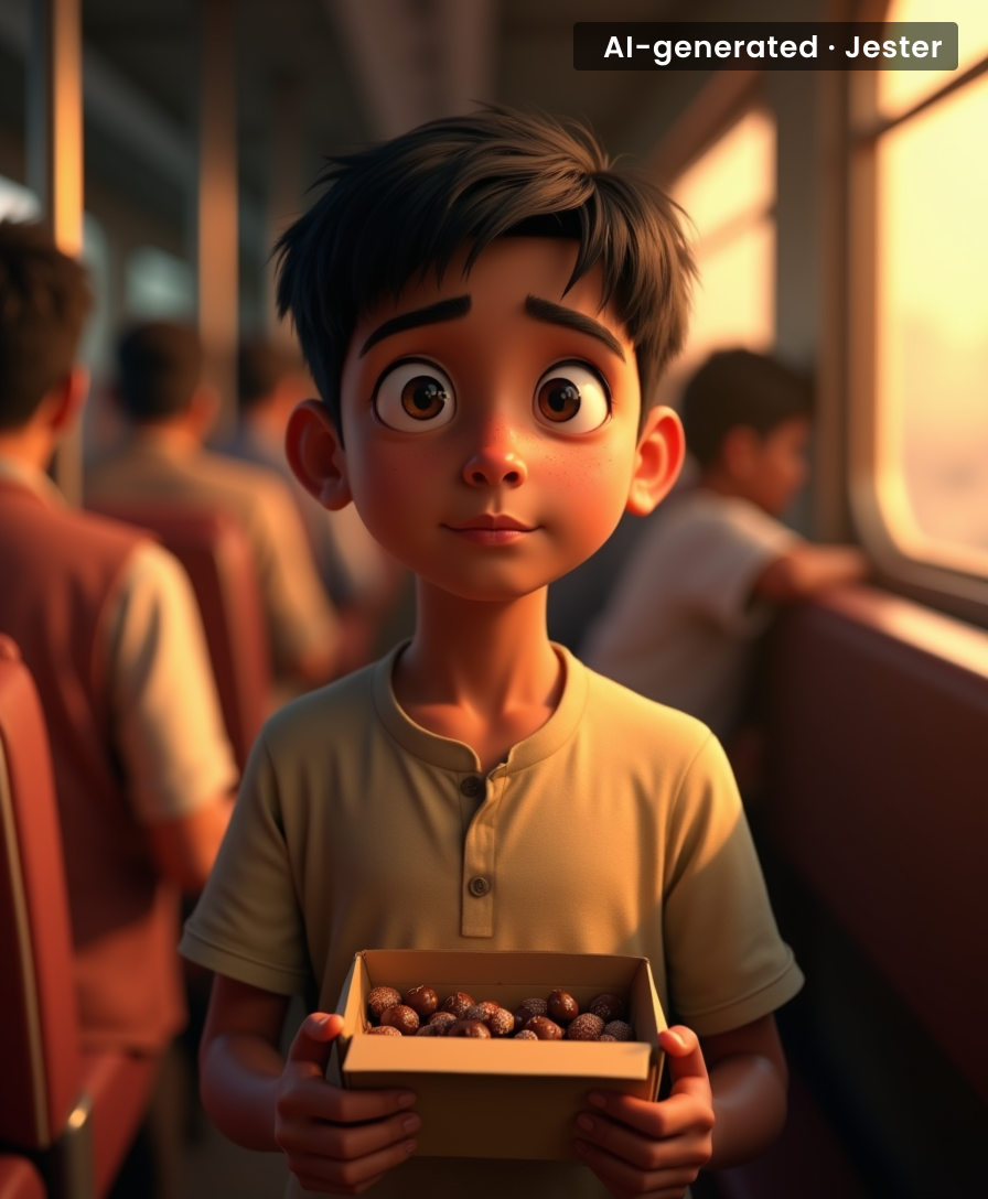 While his classmates learn multiplication tables, he's learning the price of survival.