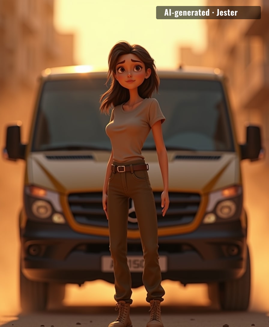 It takes a special kind of grit to stop a police van with a palm-push that went global.