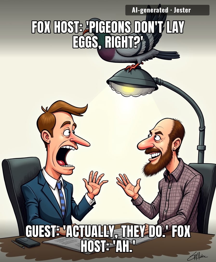 When the Fox News anchor is dumber than the bird he's mocking, it's time to reconsider the whole food chain.