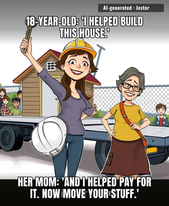 Victoria's mom bought the house she helped build—so Victoria lives rent-free but can't ever win an argument about chores again.