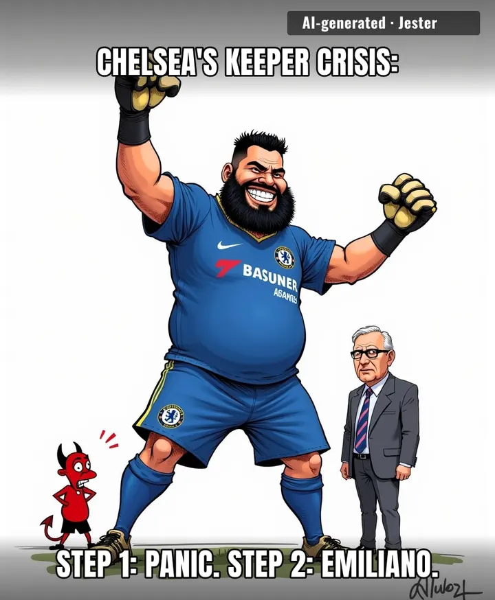 Chelsea signed the one guy who'll save a penalty and then tweet about it for a week.