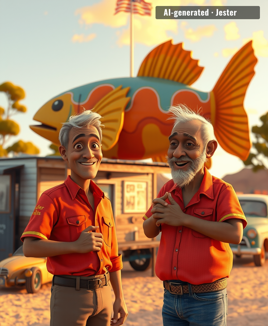 The permit said 'keep driving' — the giant fish says 'pull over and say hi.'