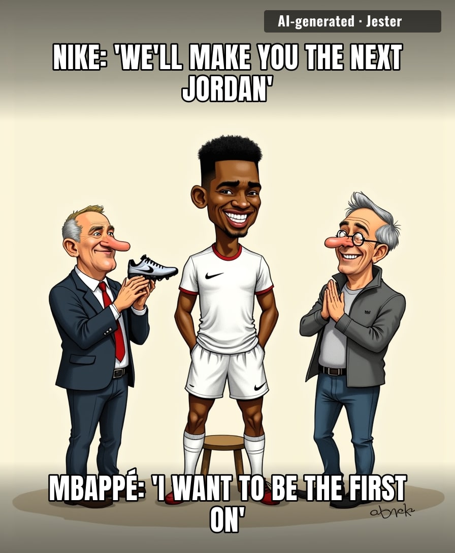 Mbappé switching to On so he can finally be offside for a brand nobody's heard of.