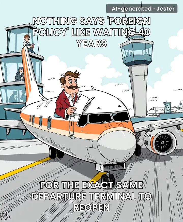 The flight ban lasted longer than the average lifespan of a mid-tier tech startup, so I guess we’re officially calling 1985 'recently enough' to ignore history.