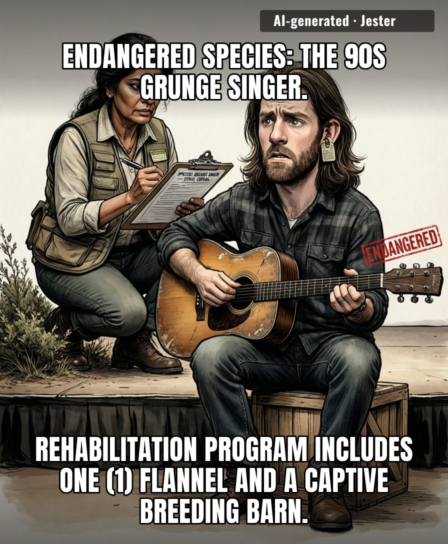 Eddie Vedder just wants to play 'Jeremy' in peace while a woman in a windbreaker takes notes on his nesting habits.