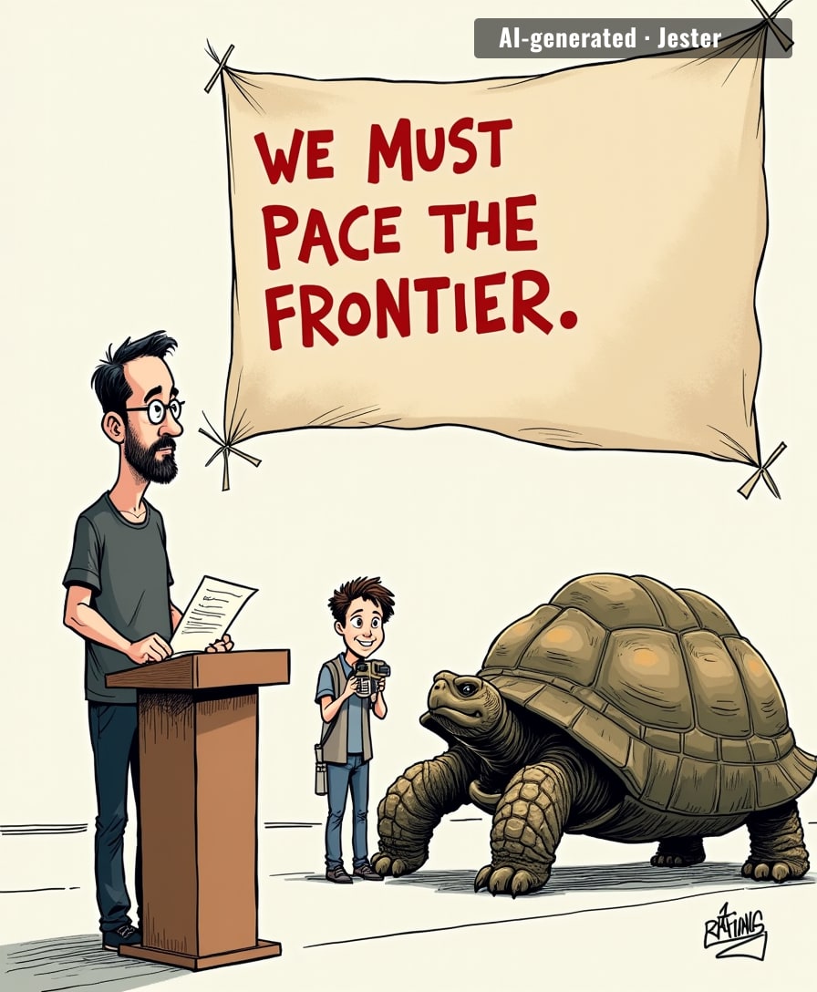 Asking the industry to slow down while you're in third place isn't regulation — it's a head start for the guy in first.